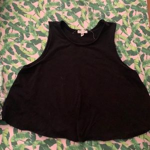 Cute black oversize deep arm tank top